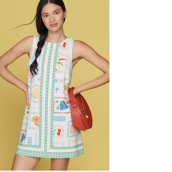 Anthropologie Maeve Sleeveless fruit Mini Shift Dress SIZE XL NWT - Picture 5 of 10